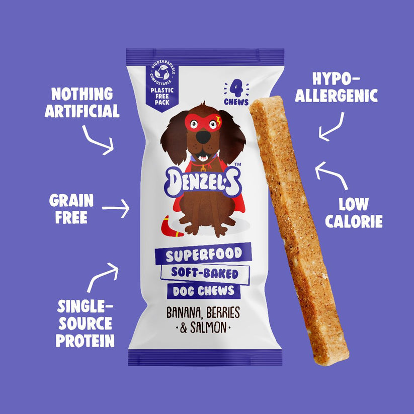 Denzels Chews Dog Treats Superfood Soft Baked Chews Happy Tails