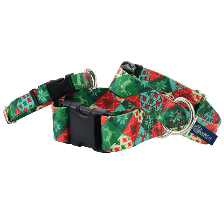 2 Hounds Christmas Collar Christmas Patchwork